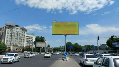 Image of 'Unauthorized advertising boards, banners, and billboards are being removed in the capital.'