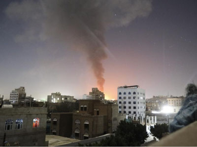 Image of 'The US struck the weapon depots of Yemen's Houthis.'