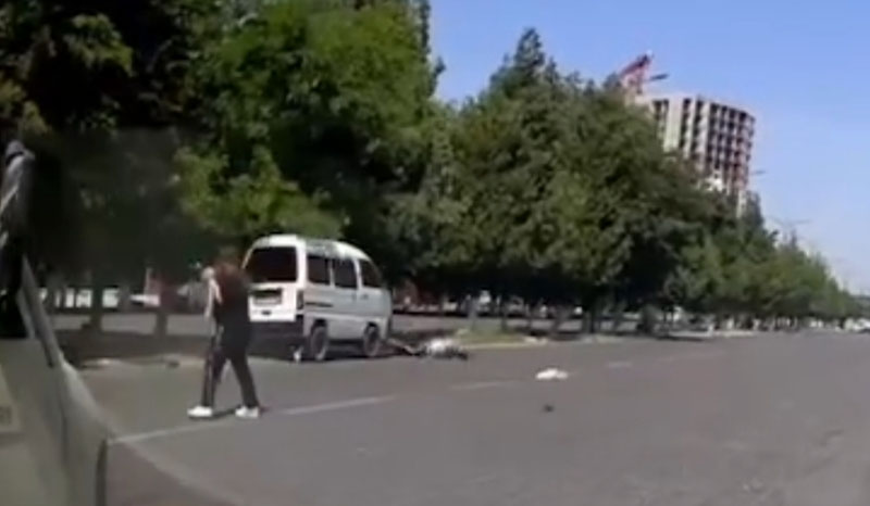 Image of 'In the Tashkent region, a "Damas" hit a pedestrian.'