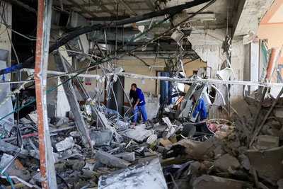 Image of 'Israel struck two hospitals in Gaza.'
