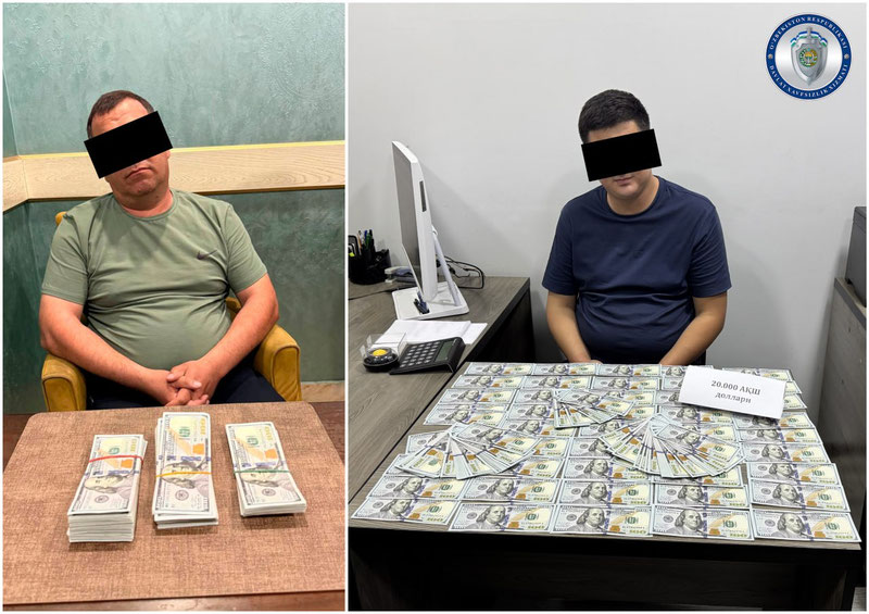 Image of 'In the Tashkent region, 2 law enforcement officers were caught with a bribe.'