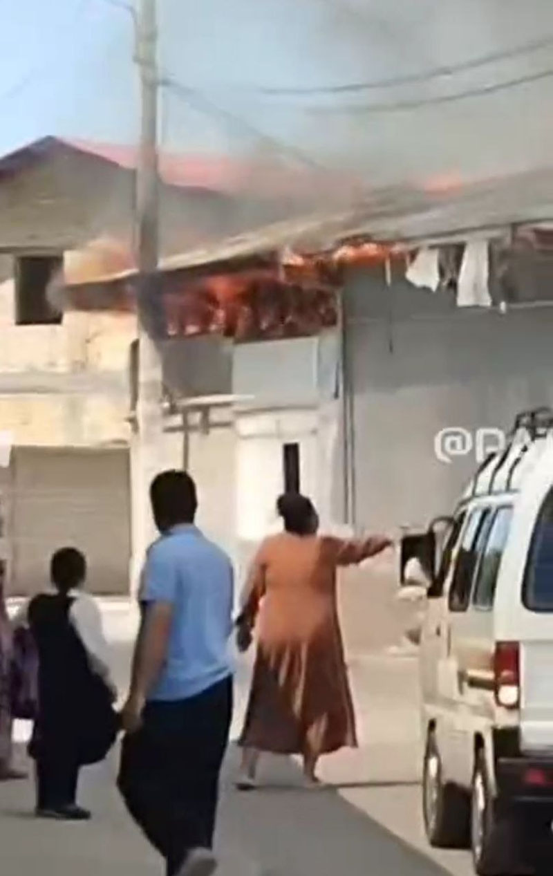 Image of 'Two houses burned down in Tashkent'