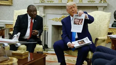 Изрображение 'Дональд Трамп снова отчитал президента другой страны (видео)'
