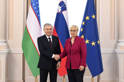 Image of 'Shavkat Mirziyoyev and Natasha Pirz Musar's negotiations took place within a narrow circle and with the participation of official delegations.'