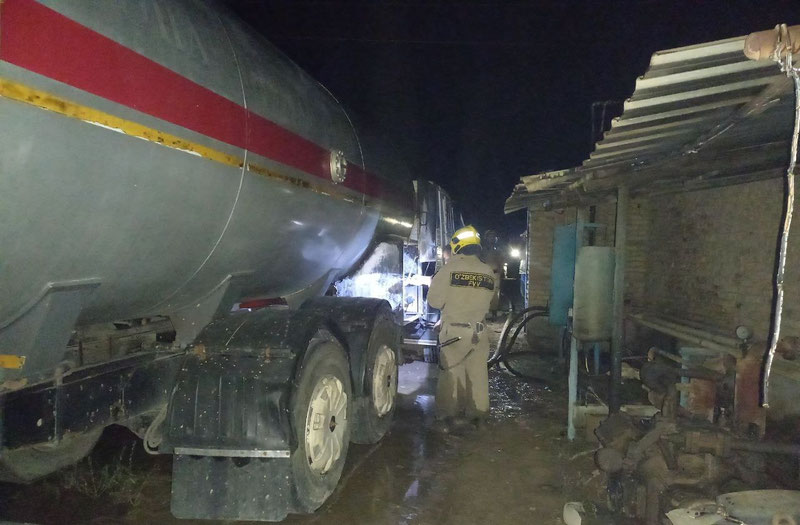 Image of 'A fire broke out at the propane station in Bukhara.'