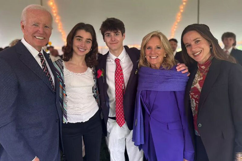 Image of 'After being diagnosed with cancer, Biden made his first public appearance.'