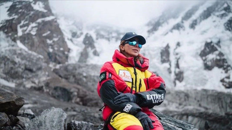 Image of 'A female Pakistani alpinist is approaching a world record.'