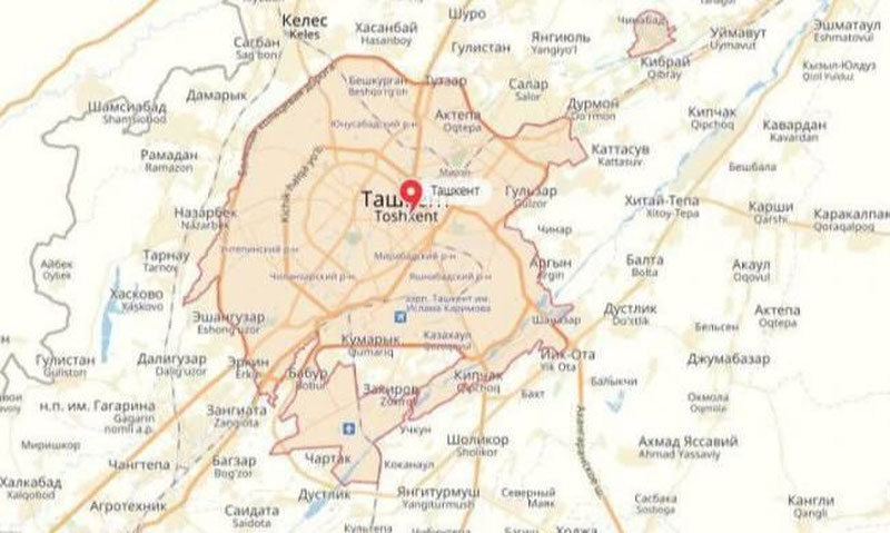 Image of 'Tashkent is in the "yellow" zone'