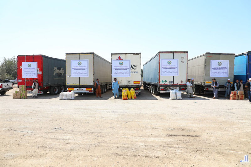 Image of 'Uzbekistan sent 183 tons of humanitarian aid to Afghanistan.'