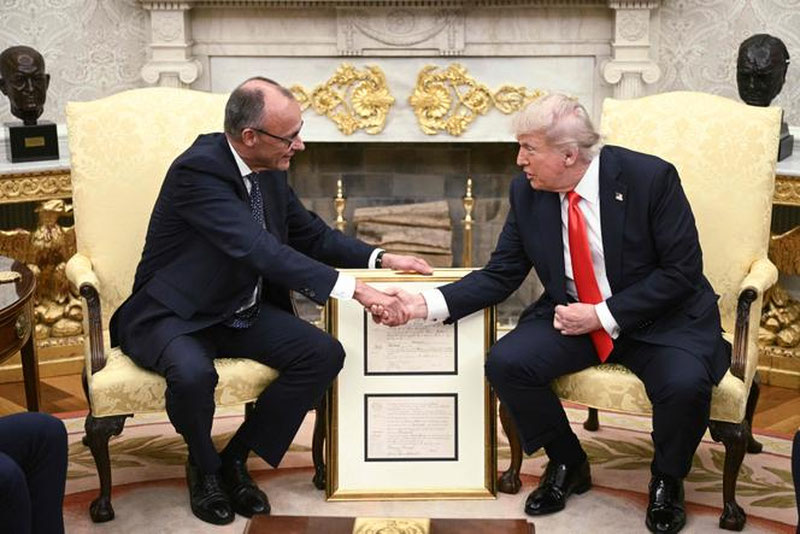Image of 'Friedrich Merz called on Trump to work together with Europe to stop the war in Ukraine.'