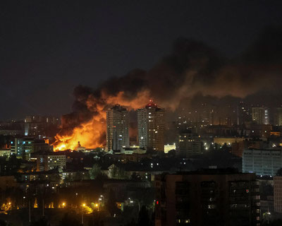 Image of 'Russia launched a missile and drone attack on Kyiv.'