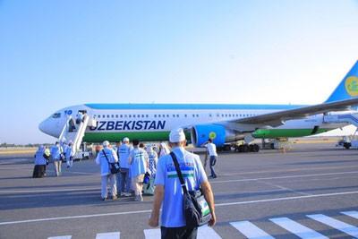 Image of 'Starting from tomorrow, pilgrims will begin returning to Uzbekistan.'