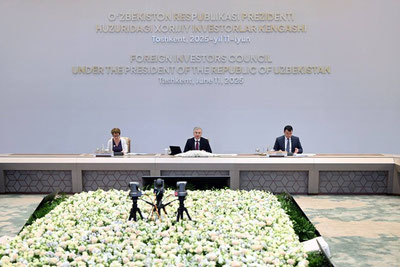 Image of 'Under the chairmanship of Shavkat Mirziyoyev, the third general meeting of the Council of Foreign Investors took place.'