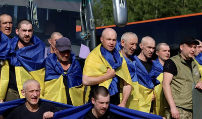 Image of 'Signal from Ukraine: Wounded soldiers were returned from Russian captivity'