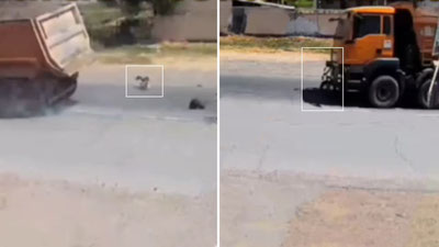Image of 'In the Tashkent region, a "KamAZ" ran over a 9-year-old child riding a bicycle.'