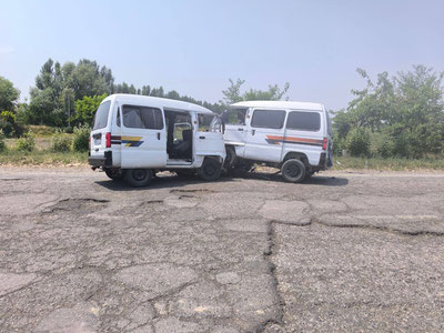 Image of 'Two "Damas" collided in Andijan.'