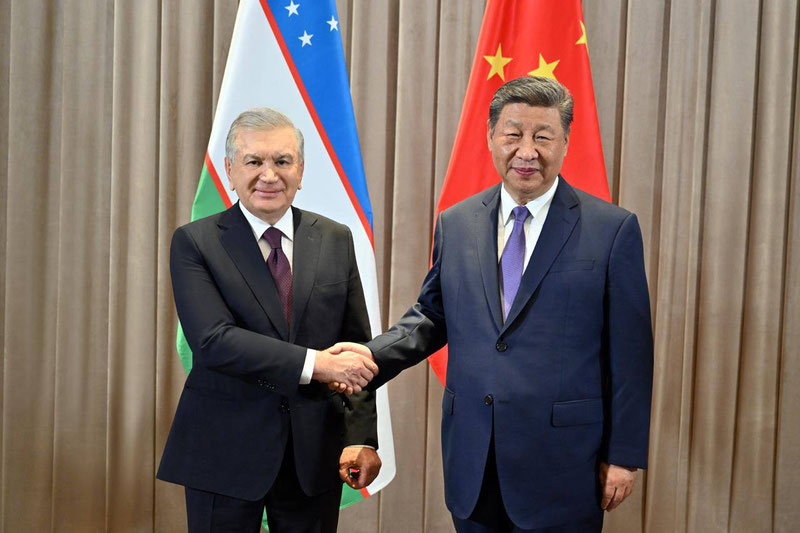'Shavkat Mirziyoyev va Si Szinpinning muzokaralari bo‘lib o‘tdi'ning rasmi