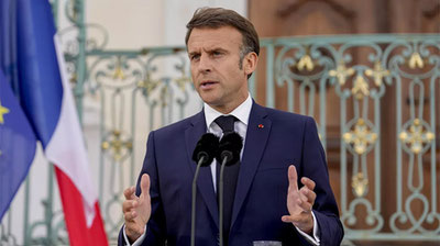 'Makron AQSHning Erondagi yadroviy hujumlarini qoraladi'ning rasmi