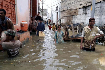 Image of 'Monsoon rains are causing devastation in Pakistan.'