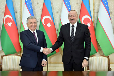 'Shavkat Mirziyoyev va Ilhom Aliyev Oliy davlatlararo kengashning ikkinchi yig‘ilishi qarorini qabul qildi'ning rasmi