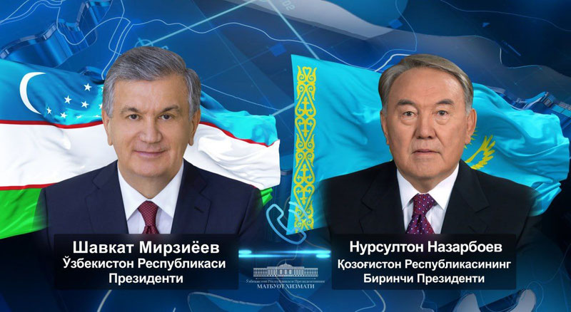 Image of 'Shavkat Mirziyoyev congratulated Nursultan Nazarbayev on his birthday.'