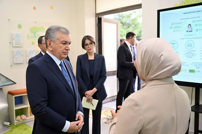 Image of 'Shavkat Mirziyoyev visited the "Inson" social services center'