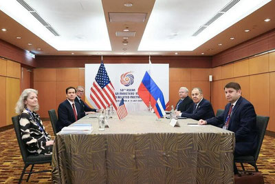 Изрображение 'Госсекретарь США Марко Рубио и глава МИД РФ Сергей Лавров провели встречу'
