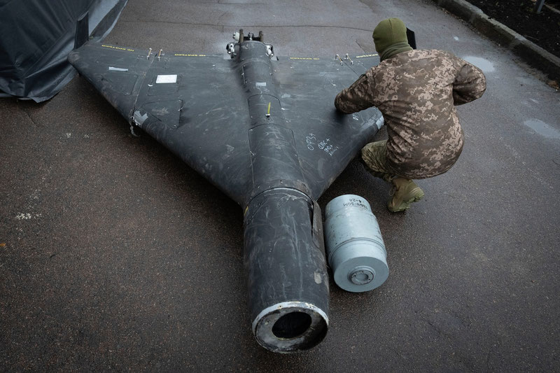 Image of 'Belarusian military shot down a Russian drone heading towards Ukraine.'