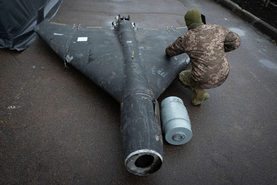 Image of 'Belarusian military shot down a Russian drone heading towards Ukraine.'