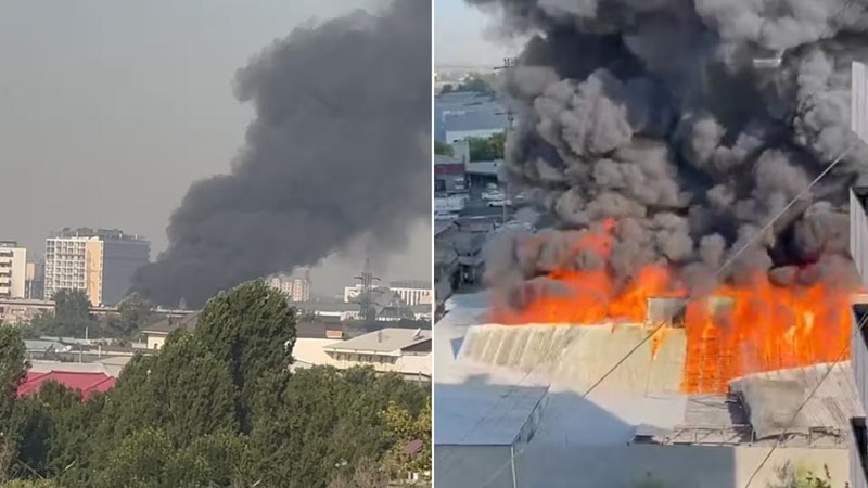 Image of '```htmlA production workshop burned down in Tashkent```'