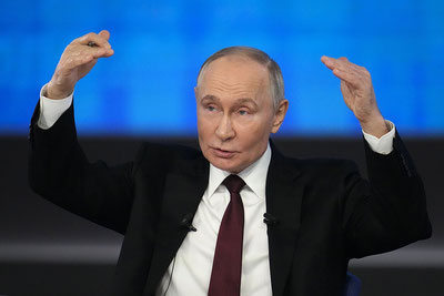 'Ғарб менинг шартларимни қабул қилмагунча урушни давом эттираман — Путин'ning rasmi