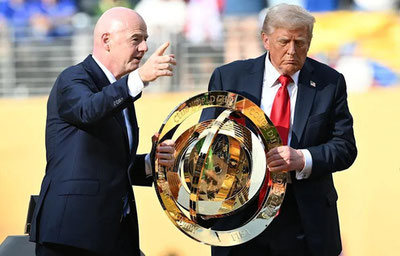 Image of '```htmlTrump kept the Chelsea Cup to himself```'