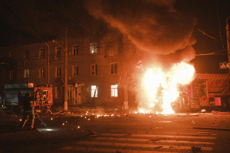 Image of 'Kharkiv under consecutive explosions: Russian drones targeted a civilian object'