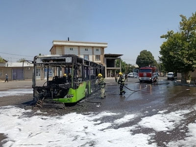 'Poytaxtda avtobus butunlay yonib ketdi'ning rasmi
