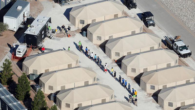 Image of 'The U.S. is building new tent detention facilities for illegal immigrants.'