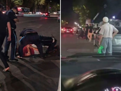 Изрображение 'Пьяные мужчины напали на сотрудников правопорядка в Ташкенте?'
