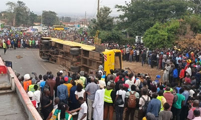 Image of 'A road accident in Kenya killed 25 people.'