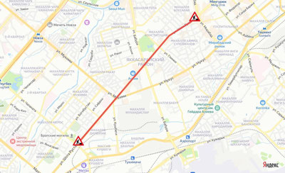 'Toshkentning markaziy koʻchalaridan biri bir haftaga yopildi'ning rasmi