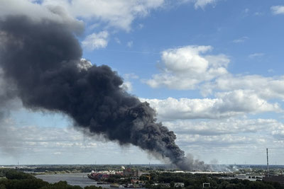 Image of 'A warehouse in Germany burned down.'