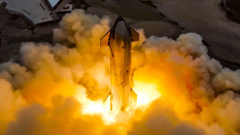 Изрображение 'Испытательный пуск ракеты Starship прошел успешно (видео)'