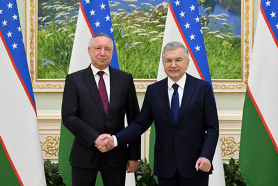 Изрображение 'Президент Узбекистана принял губернатора Санкт-Петербурга'