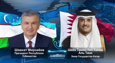 Изрображение 'Президент Узбекистана в телефонной беседе с Эмиром Катара осудил израильские удары по Дохе'