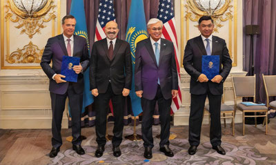 Image of 'A $4.2 billion locomotive contract was signed between the U.S. and Kazakhstan.'