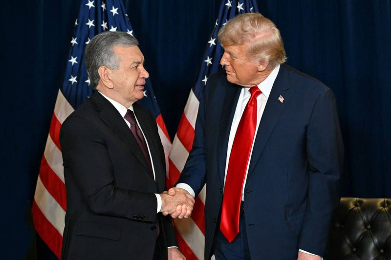 Image of 'Mirziyoyev and Trump met in New York.'