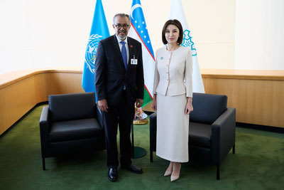 Image of 'Ziroat Mirziyoyeva called for global cooperation for children's lives at the UN.'