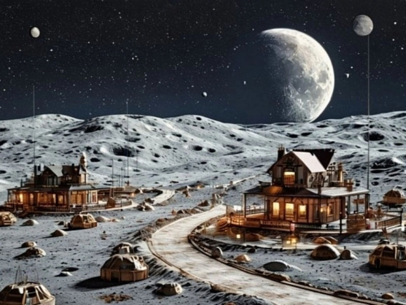 Image of 'NASA is planning to build a village on the Moon.'