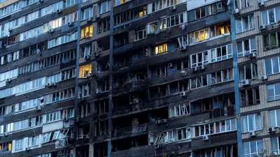 Image of 'Russia organized an attack on Kyiv, leaving half the city without electricity.'