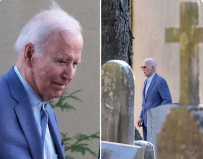 'Biden davolanishni boshlagandan beri ilk bor koʻrinish berdi'ning rasmi