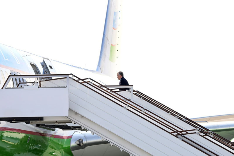Image of 'Shavkat Mirziyoyev has left for Brussels.'