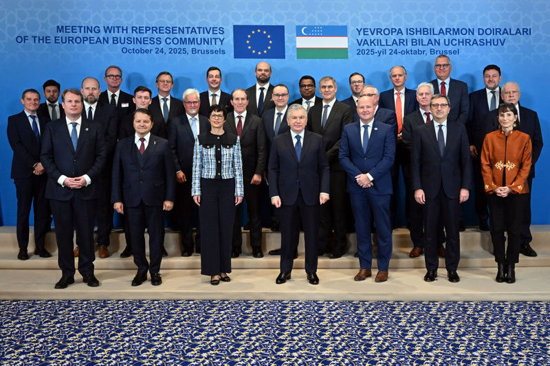 'Mirziyoyev Yevropa ishbilarmonlarini o‘zaro hamkorlikni kengaytirishga chaqirdi'ning rasmi